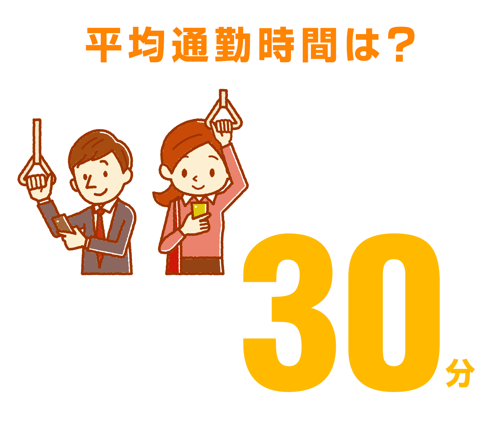 平均通勤時間は？1時間